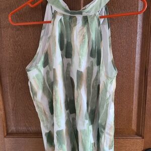 Green Patterned Women's Blouse